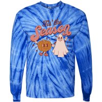 Tis' The Season Ghost Fall Pumpkin Season Autumn Halloween Gift Tie-Dye Long Sleeve Shirt