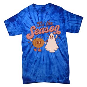 Tis' The Season Ghost Fall Pumpkin Season Autumn Halloween Gift Tie-Dye T-Shirt