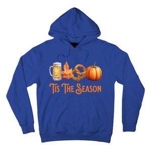 Tis The Season Pumpkin Beer Pretzel Fall Funny Oktoberfest Gift Hoodie