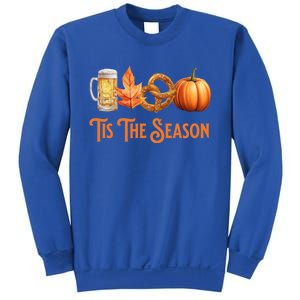 Tis The Season Pumpkin Beer Pretzel Fall Funny Oktoberfest Gift Sweatshirt