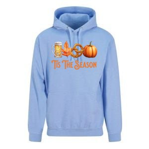 Tis The Season Pumpkin Beer Pretzel Fall Funny Oktoberfest Gift Unisex Surf Hoodie