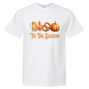 Tis The Season Pumpkin Beer Pretzel Fall Funny Oktoberfest Gift Garment-Dyed Heavyweight T-Shirt