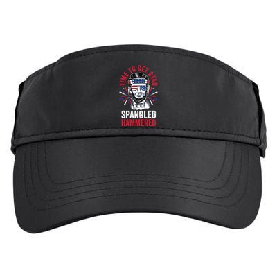 Time To Star Spangled Hammered Fireworks Director Lincoln Cool Gift Adult Drive Performance Visor