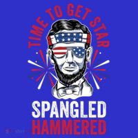Time To Star Spangled Hammered Fireworks Director Lincoln Cool Gift Womens T-Shirt