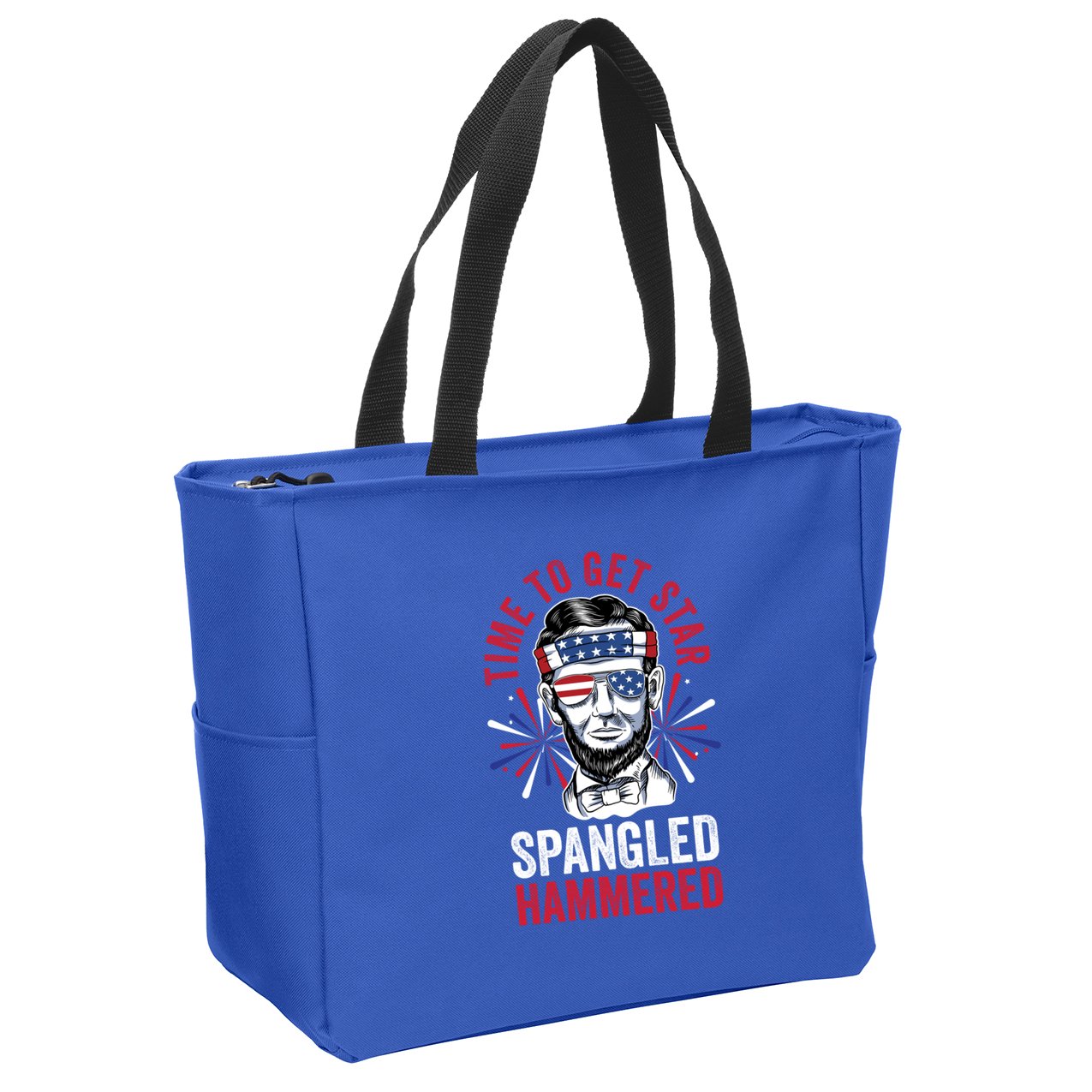 Time To Star Spangled Hammered Fireworks Director Lincoln Cool Gift Zip Tote Bag
