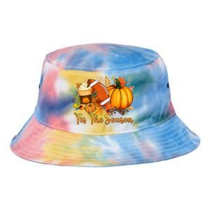 Tis The Season Pumpkin Leaf Latte Fall Thanksgiving Football Tie Dye Newport Bucket Hat