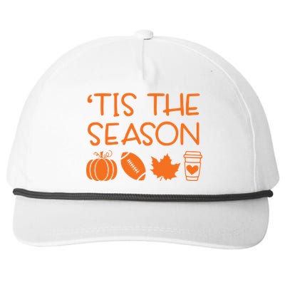 Tis The Season Fall Coffee Tea Towel Game Day Great Gift Snapback Five-Panel Rope Hat