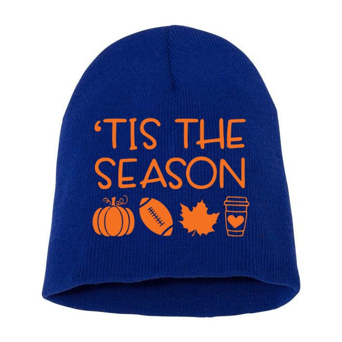 Tis The Season Fall Coffee Tea Towel Game Day Great Gift Short Acrylic Beanie