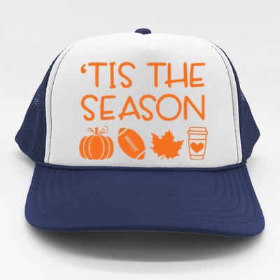 Tis The Season Fall Coffee Tea Towel Game Day Great Gift Trucker Hat