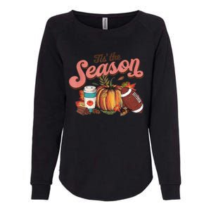 Tis' The Season Leopard Pumpkin Halloween Fall Autumn Retro Gift Womens California Wash Sweatshirt