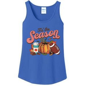 Tis' The Season Leopard Pumpkin Halloween Fall Autumn Retro Gift Ladies Essential Tank