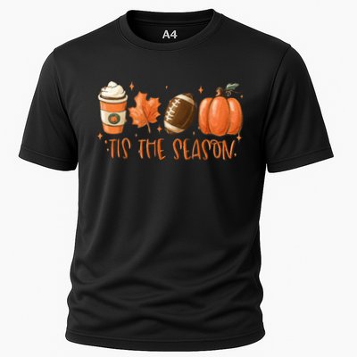 Tis The Season Fall Coffee Football Lover Performance Shirt