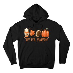 Tis The Season Fall Coffee Football Lover Hoodie