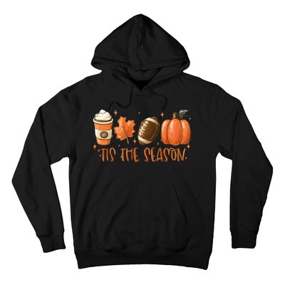 Tis The Season Fall Coffee Football Lover Hoodie