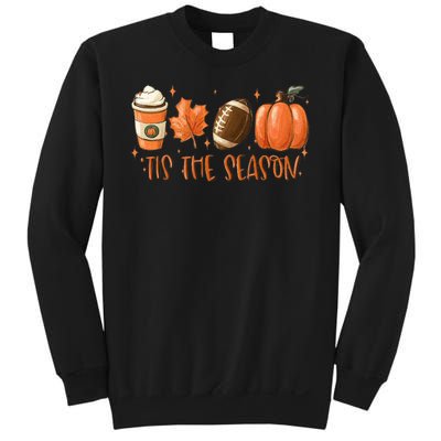 Tis The Season Fall Coffee Football Lover Sweatshirt