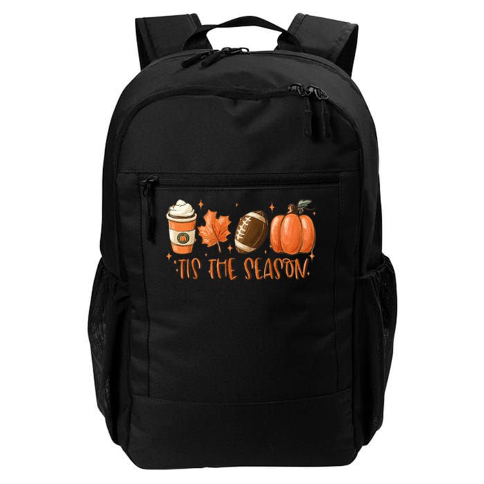 Tis The Season Fall Coffee Football Lover Daily Commute Backpack