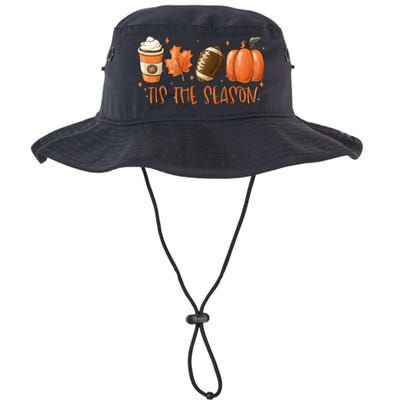 Tis The Season Fall Coffee Football Lover Bucket Hat