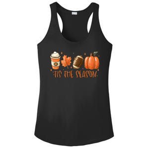 Tis The Season Fall Coffee Football Lover Ladies PosiCharge Competitor Racerback Tank