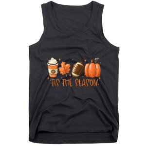 Tis The Season Fall Coffee Football Lover Tank Top