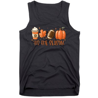 Tis The Season Fall Coffee Football Lover Tank Top