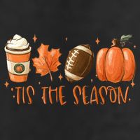 Tis The Season Fall Coffee Football Lover Golf Towel