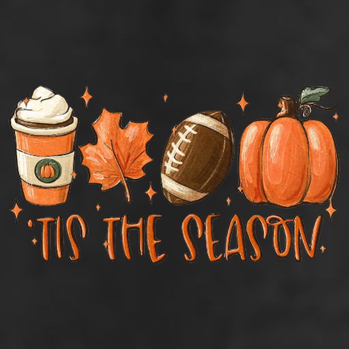 Tis The Season Fall Coffee Football Lover Golf Towel
