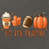 Tis The Season Fall Coffee Football Lover Cotton Canvas Backpack