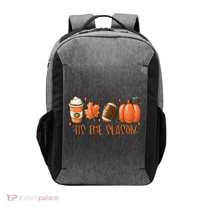 Tis The Season Fall Coffee Football Lover Vector Backpack