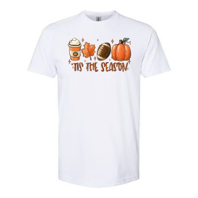 Tis The Season Fall Coffee Football Lover Softstyle CVC T-Shirt