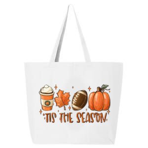 Tis The Season Fall Coffee Football Lover 25L Jumbo Tote