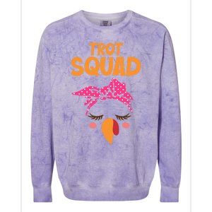 Turkey Trot Squad Running Funny Gift Colorblast Crewneck Sweatshirt