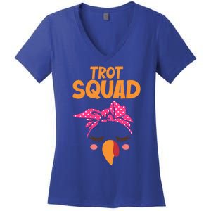 Turkey Trot Squad Running Funny Gift Women's V-Neck T-Shirt