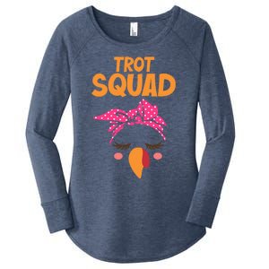 Turkey Trot Squad Running Funny Gift Women's Perfect Tri Tunic Long Sleeve Shirt