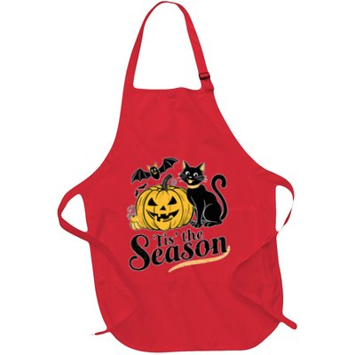 Tis The Season Halloween Bats Pumpkin Fall Funny Cute Apron