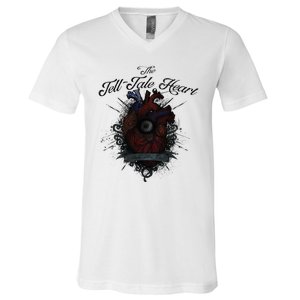 The Tell Tale Heart Edgar Allan Poe Gothic Literature V-Neck T-Shirt