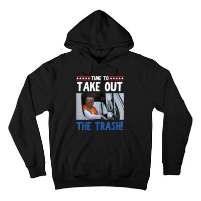 Time To Take Out The Trash Funny Trump Garbage Truck Hoodie