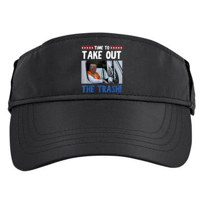 Time To Take Out The Trash Funny Trump Garbage Truck Adult Drive Performance Visor