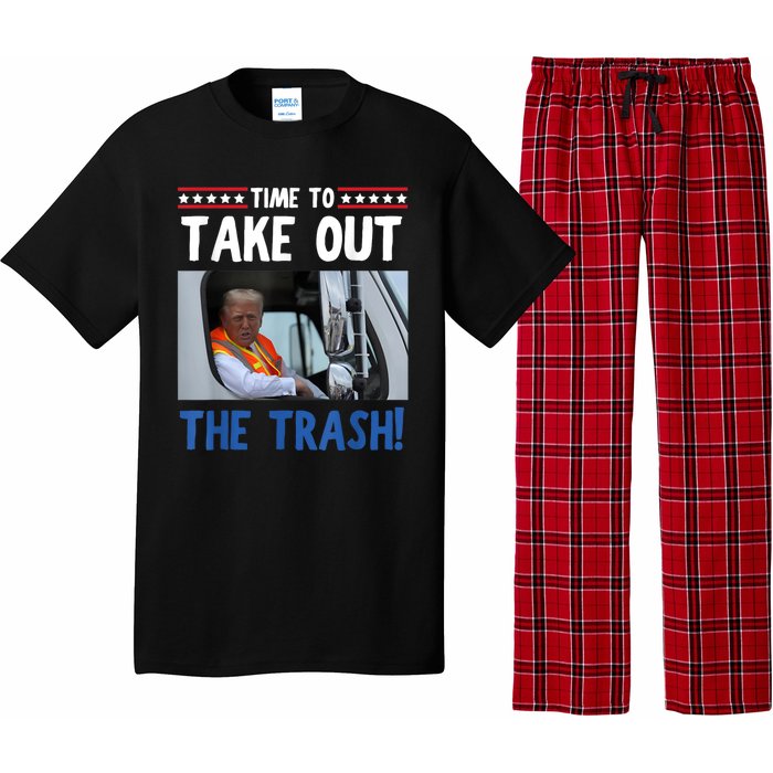 Time To Take Out The Trash Funny Trump Garbage Truck Pajama Set