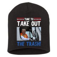 Time To Take Out The Trash Funny Trump Garbage Truck Short Acrylic Beanie