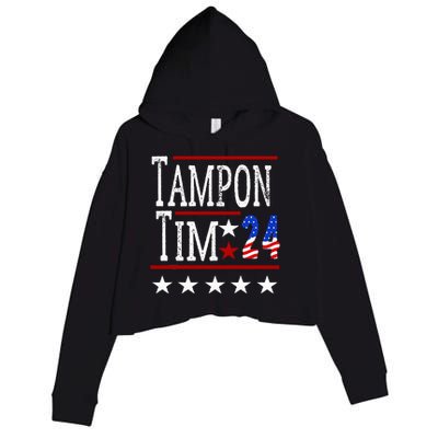 Tampontim Tampon Tim Funny KamalaS Vice President Tim Walz Crop Fleece Hoodie