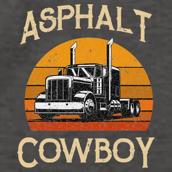 Truck Tractor Truck Driver Construction Asphalt Cowboy Vector Backpack