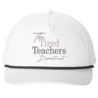 The Tired Teachers Department Teacher Appreciation Day Snapback Five-Panel Rope Hat