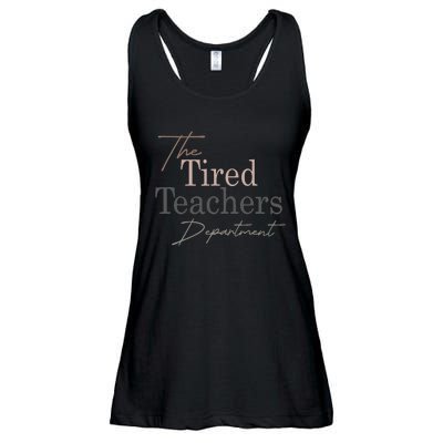 The Tired Teachers Department Teacher Appreciation Day Ladies Essential Flowy Tank