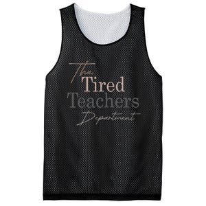 The Tired Teachers Department Teacher Appreciation Day Mesh Reversible Basketball Jersey Tank