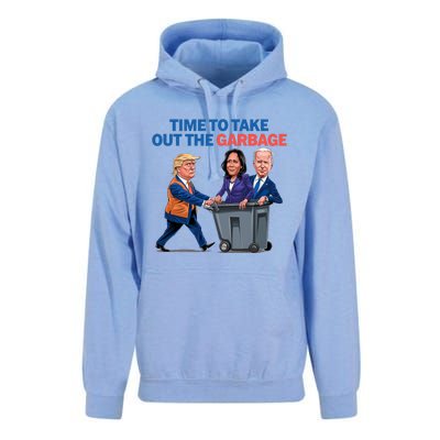 Time To Take Out The Garbage Funny Garbage For Trump 2024 Unisex Surf Hoodie