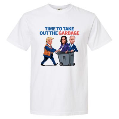 Time To Take Out The Garbage Funny Garbage For Trump 2024 Garment-Dyed Heavyweight T-Shirt