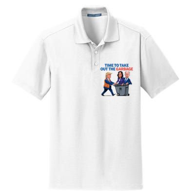 Time To Take Out The Garbage Funny Garbage For Trump 2024 Dry Zone Grid Polo