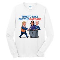 Time To Take Out The Garbage Funny Garbage For Trump 2024 Tall Long Sleeve T-Shirt