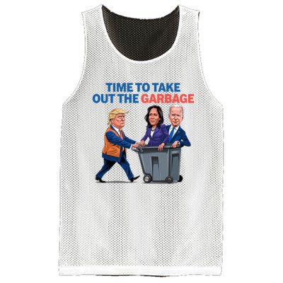 Time To Take Out The Garbage Funny Garbage For Trump 2024 Mesh Reversible Basketball Jersey Tank