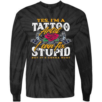 Tattoo Tattooing Tribal Symbol Artist Tie-Dye Long Sleeve Shirt